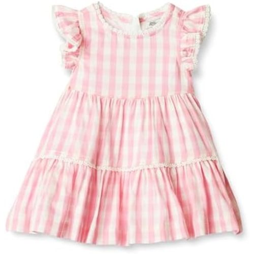 Amazon Essentials x Sofia Grainge Toddlers and Baby Girls' Woven Cotton Sateen Fit & Flare Casual Dress