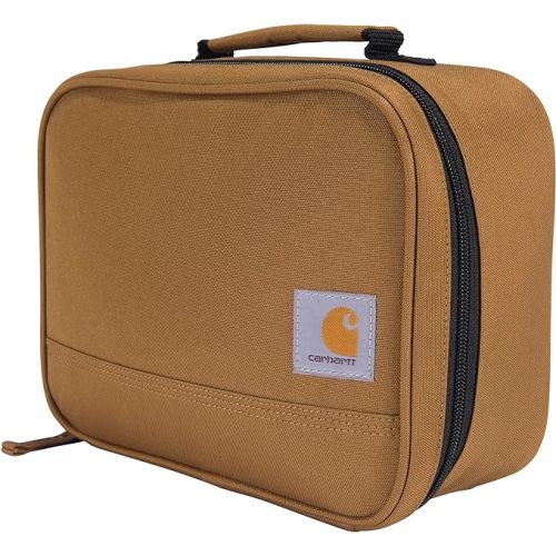 Carhartt Insulated 4-Can Lunch Cooler for Men and Women, Fully Insulated and Water Resistant, Essential Lunch Cooler (Carhartt Brown)