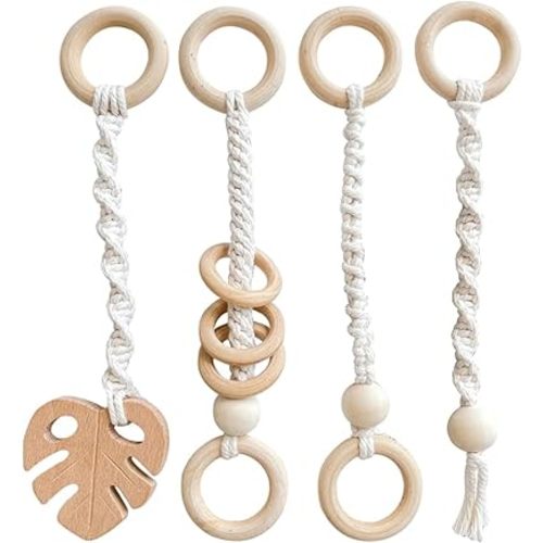 ARTIBETTER 4pcs Baby Stroller Toys Car Hanging Bell Rattles Toys Newborn Crib Toys Infant Play Music Newborn Gift Baby Girl and Boy Gym for Birthday Baby Shower