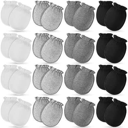 ONESING 16-20 Pairs Baby Mittens Newborn Mittens No Scratch 0-6 Months Warm Mittens for Newborn Baby Boys Girls