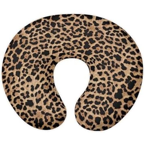 Jeiento Brown Leopard Print Nursing Pillow Covers Stylish Breastfeeding Pillow Slipcover Fits Naked Nursing Pillow for Baby Boy Girl Pillowcase