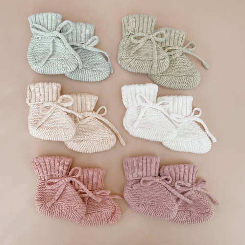 Chunky Knit Booties - Newborn-6M