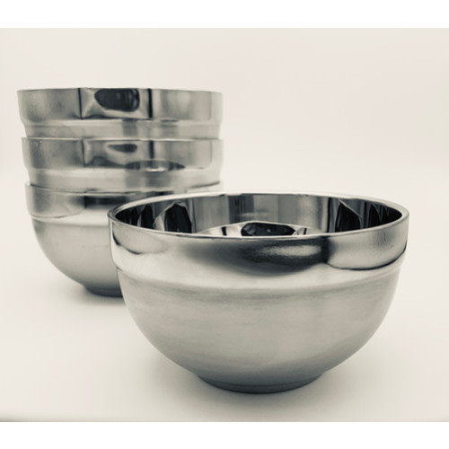 Brushed Steel Bowls (4)