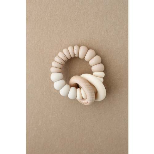 Rattle Teether - Beige