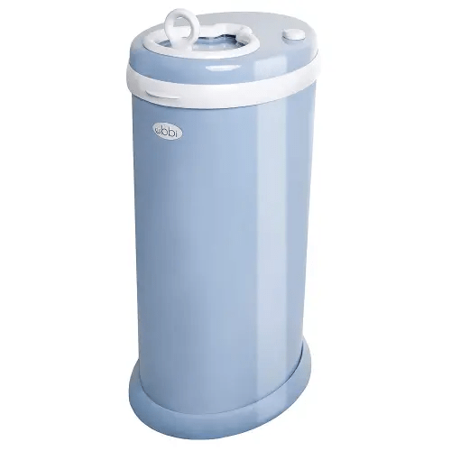 Ubbi Steel Diaper Pail, Odor Locking, No Special Bag Required, Award-Winning, Registry Must-Have, Cloudy Blue