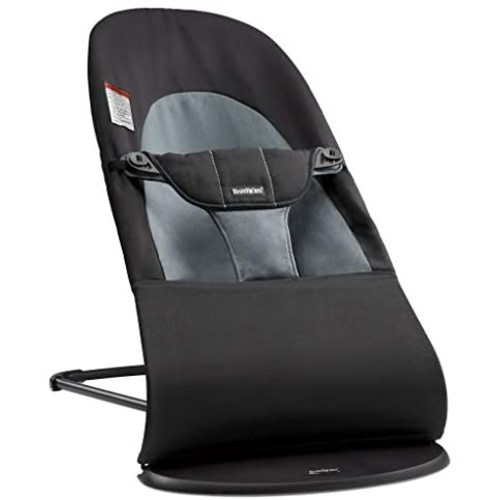 BabyBjörn Bouncer Balance Soft, Cotton, Black/Dark Gray (005022US)