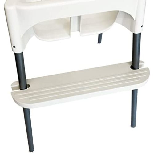 White IKEA High Chair Foot Rest, Compatible with Antilop Chairs | Adjustable, Reversible & Non-Slip Foot Rest for IKEA Chair - Made with Durable Polypropylene - (19.75 x 4.75 x 1” inches)