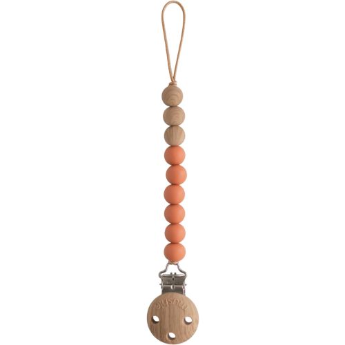 mushie 100% Silicone Baby Pacifier Clip BPA Free | Eva (Clementine)