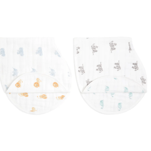 Animal Kingdom Organic Cotton Burpy Bibs 2pk | aden + anais