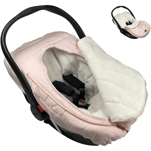 Car Seat Cover+Carseat Bunting Bag Intergrated into 1,Waterproof Anti-Cold Winter Bassinet Stroller Car seat Sleeping Bag for Infant,0-12M