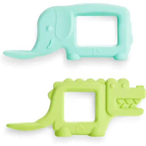 Munchkin® The Baby Toon™ Silicone Teether Spoon, 2 Pack, Elephant/Alligator (As Seen On Shark Tank)