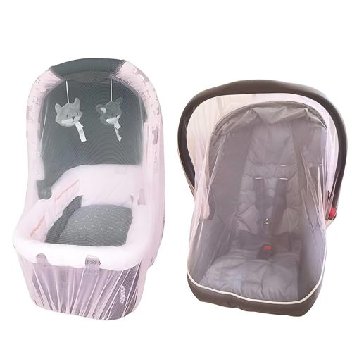 Enovoe Mosquito Net for Stroller and Baby Crib - Durable Mesh Bug Net Cover with Elastic Edge - Fits Strollers, Bassinets, Playards, and Mini Cribs - Travel Essential for Newborns - 63x64-Inch (White)