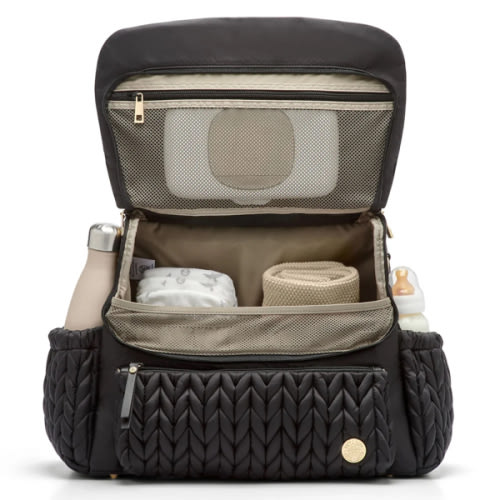 Diaper Bag - Levy Backpack Black Mother’s Day Set