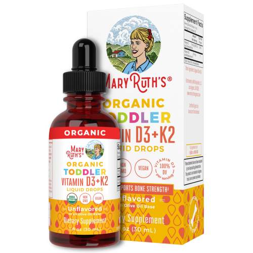 Liquid Vitamin D3 & K2 Drops For Toddlers
– MaryRuth Organics