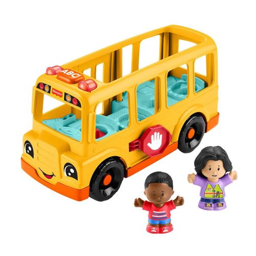 Little People Fisher-Price Little People School Bus Musical Toddler Toy Vehicle with 2 Figures