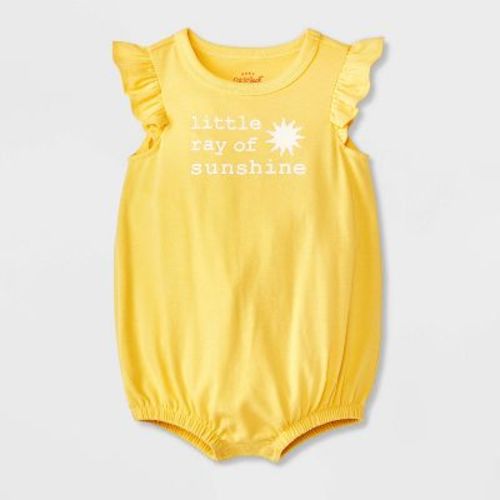 Baby Girls' Little Ray Of Sunshine Romper - Cat & Jack™ Yellow 12m