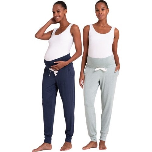 Assorted 2-Pack Maternity Joggers, X-Large