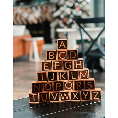 ALPHABET BLOCKS (26 TOTAL) | RootedPinesHomestead