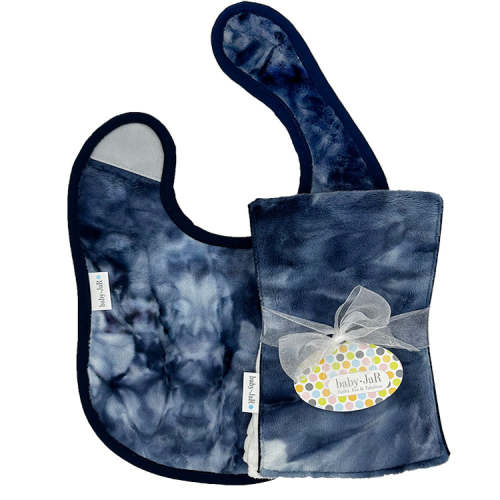 Burp 'N Bib Gift Set - Navy Tie-Dye