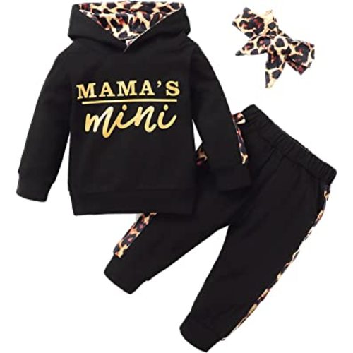 Newborn Baby Girl Clothes Outfits Infant Hoodie Sweatshirt Pants Headband Toddler Girl Clothing Set