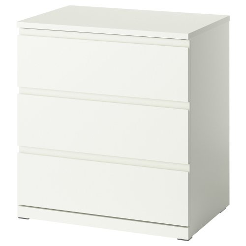 STORKLINTA 3-drawer dresser - white/anchor/unlock function 27 1/2x18 7/8x29 1/2 "