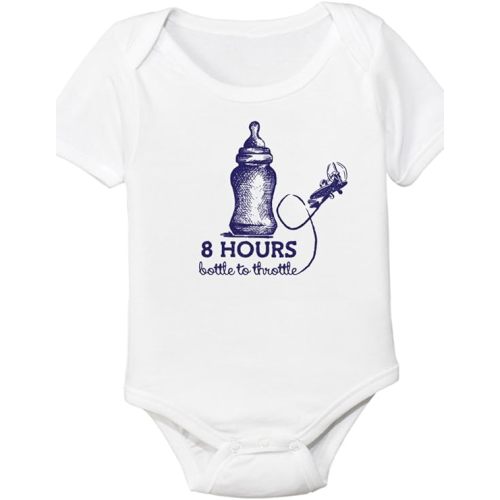 8 Hours Bottle to Throttle, Aviation Themed Baby Onesie