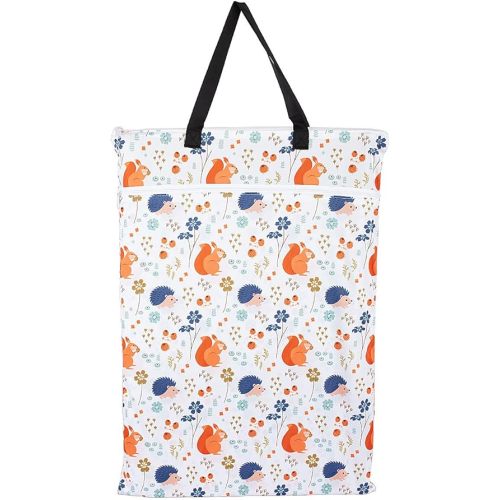 Large Hanging Wet/Dry Cloth Diaper Pail Bag for Reusable Diapers or Laundry