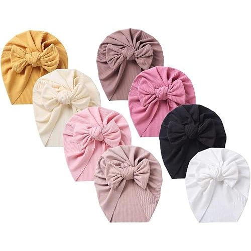 QandSweet Baby Girls' Hats & Caps Knotted Turban Cute Toddler Hat Hair Accessories 3-36M