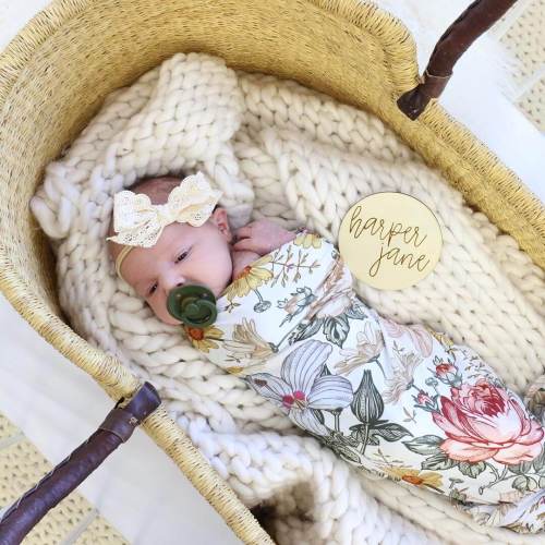 Peyton's Vintage Floral Oversized Swaddle Blanket