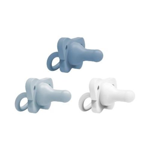 Dr. Brown's Happypaci One-piece 100% Silicone Pacifier - 0-6 Months - 3pk - Cool Gray/green/ecru