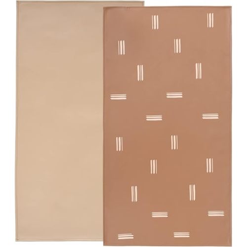 Owlowla Baby Diaper Changing Pad Portable Changing Mat Travel Changing Pad Liner for Baby and Small Toddler(Beige&Brush Strokes)