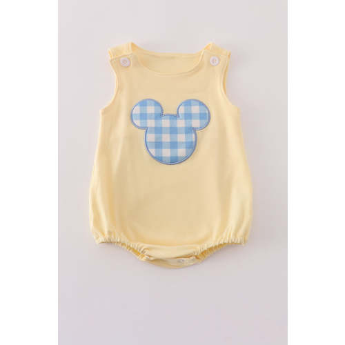 Yellow character applique bubble