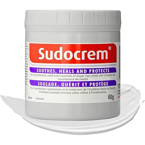 Sudocrem - Diaper Rash Cream for Baby, Soothes, Heals, and Protects, Relief and Treatment of Diaper Rash, Zinc Oxide Cream - 60g