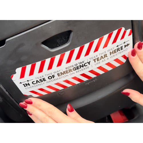 ROTH ID TAG™- Car Seat | Emergency Contact Identification Systems