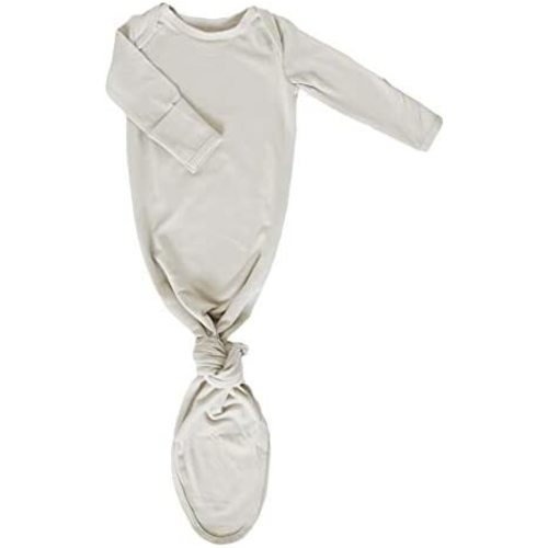 Marlowe & Co Organic Cotton Knotted Newborn Baby Gown, Soft Knotted Sleeper Gown for Baby Boy and Girl