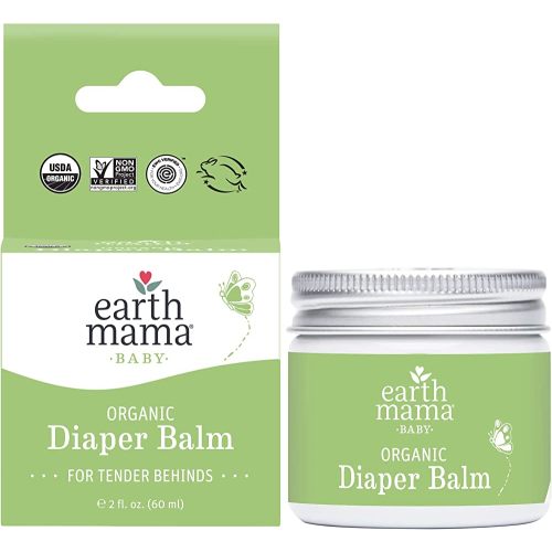 Earth Mama Organic Diaper Balm Multipurpose Baby Ointment | EWG Verified, Petroleum & Fragrance Free with Calendula for Sensitive Skin, 2-Fluid Ounce
