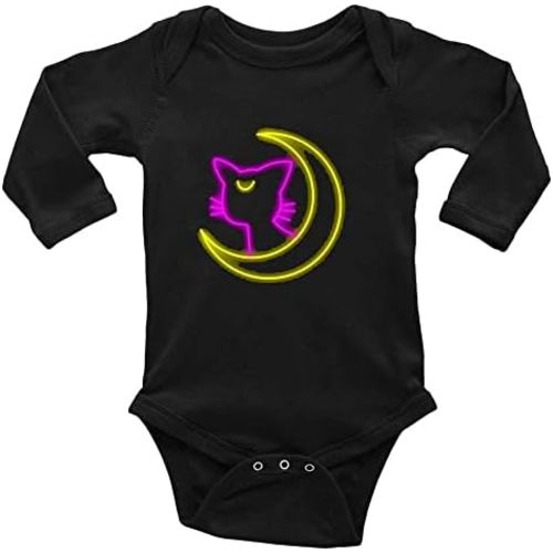 GKrepps Cute Cat On The Moon Newborn Playsuit Long Sleeve Romper Baby Clothes