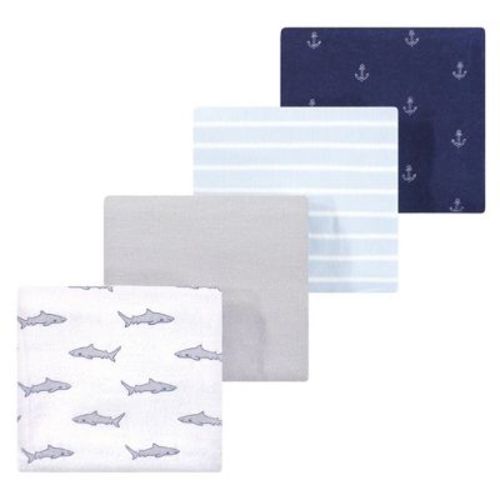 Luvable Friends Little Treasure Flannel Receiving Blankets 4pk