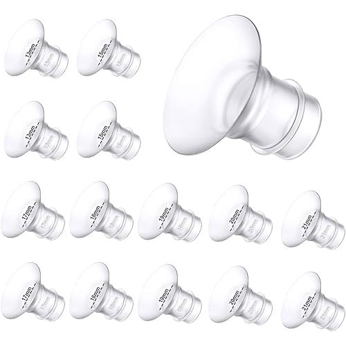 Flange Insert 13/15/17/18/19/20/21mm 14PCS,Compatible with Momcozy S12 pro/S9 pro/S12/S9/Medela/Spectra/Bellaaby/TSRETE etc 24mm Shields/Flanges,Reduce 24mm Tunnel Down to Other Size