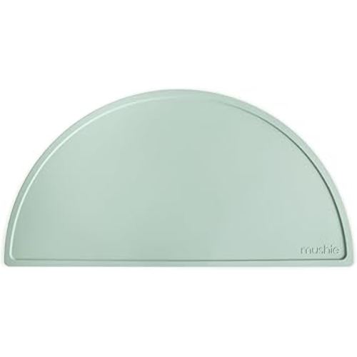 mushie Silicone Placemat for Kids | BPA-Free Non-Slip Design (Cambridge Blue)