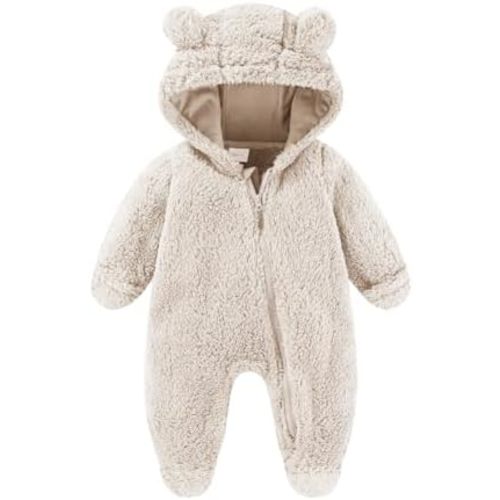 Xifamniy Baby Newborn Girls Boys Winter Clothes Suit Snowsuit Jumpsuit Footie Romper Hooded Outwear