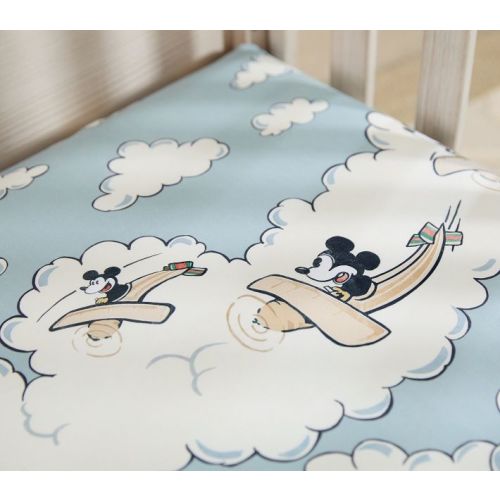 Disney Home x Sanderson Mickey Mouse Clouds Picture-Perfect Organic Crib Fitted Sheet