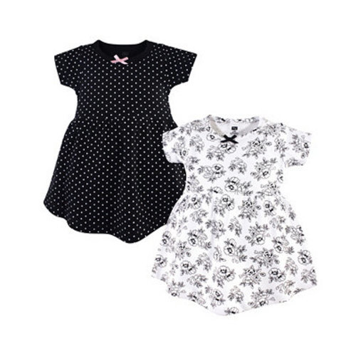 Baby Girls Cotton Short-Sleeve Dresses 2pk, Toile