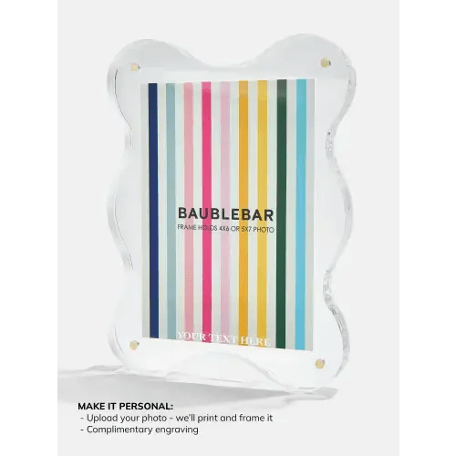 Picture Perfect Vertical Acrylic Frame  - Retro Wavy Shape