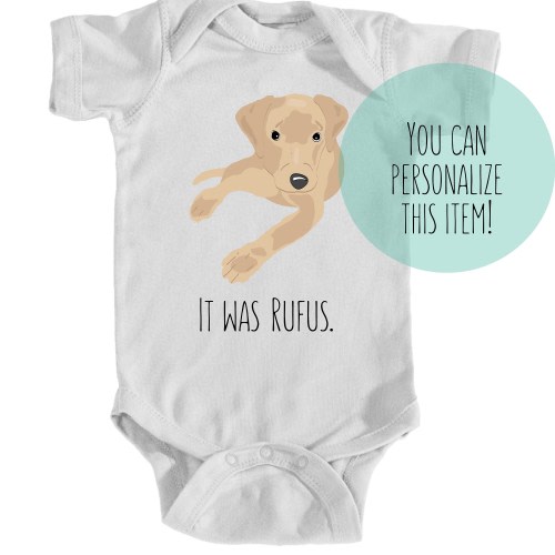 Yellow Labrador Onesie | Baby Bodysuit