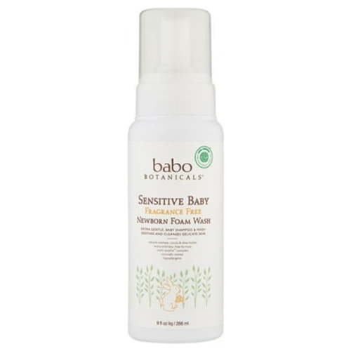 Babo Botanicals Sensitive Baby Newborn Foam Wash Fragrance Free 9oz