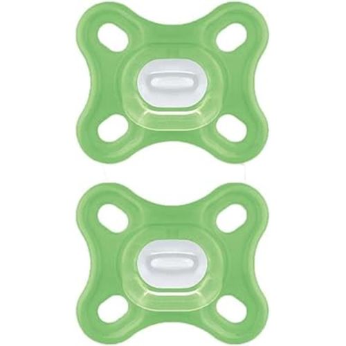 MAM Comfort Baby Pacifier, 100% Lightweight Silicone, Sterilizer Case, Unisex, 0-3 Months (Pack of 2)