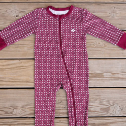 Baby Zip Up - Texas - Maroon & Grey – BURLEBO