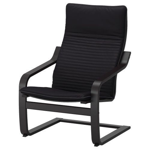 POÄNG Armchair - black-brown/Knisa black