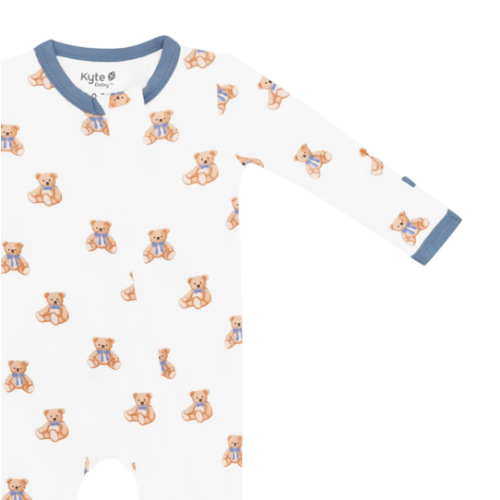 Zippered Footie in Teddy Bear
